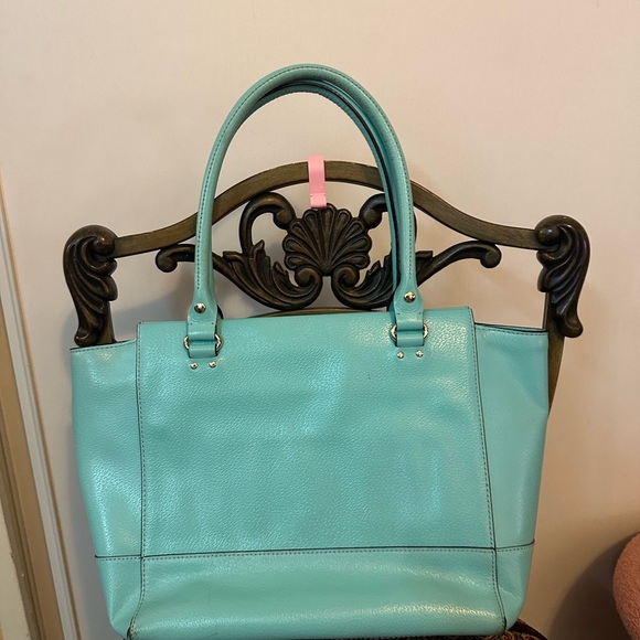 Kate Spade Aqua Leather Tote - Picture 2 of 5